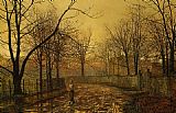 John Atkinson Grimshaw Famous Paintings - Sixty Years Ago